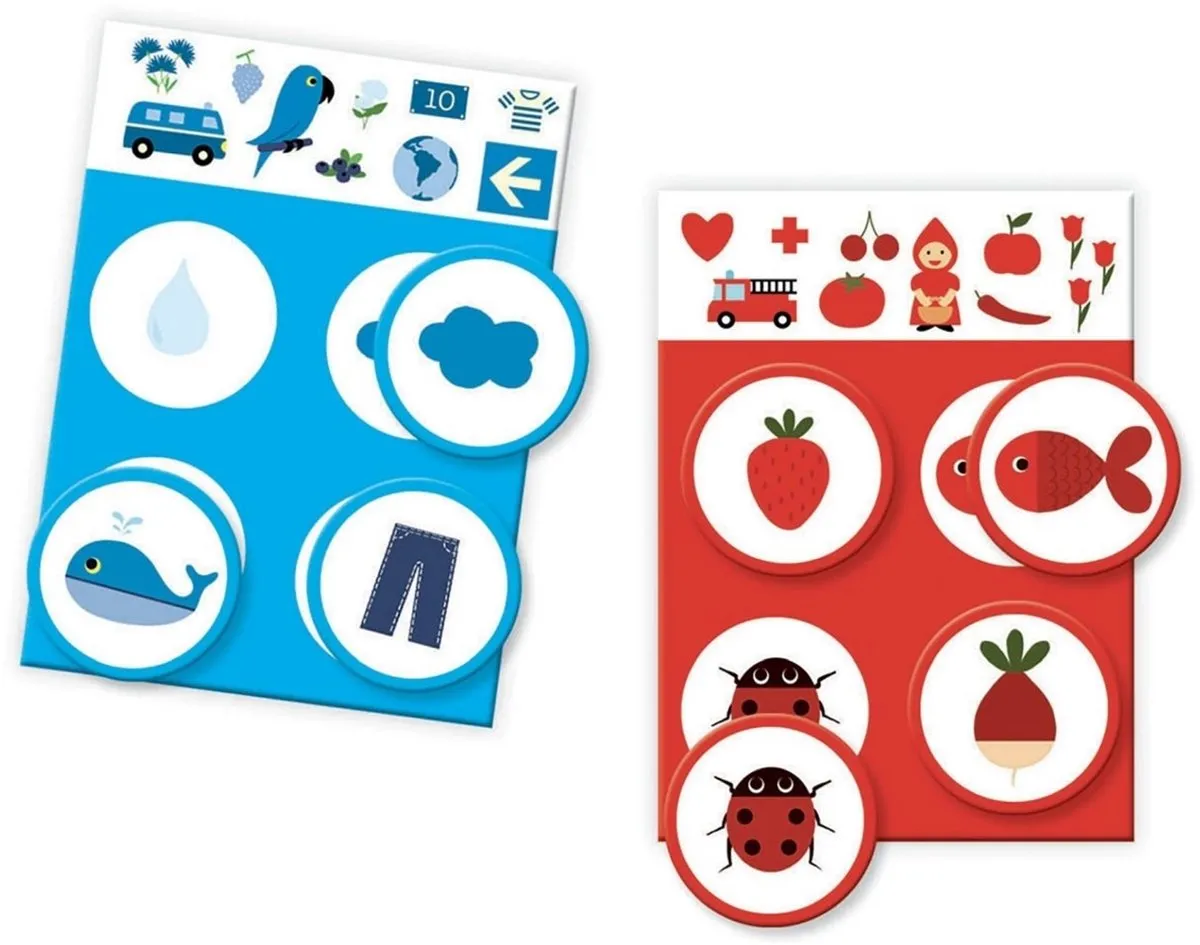 Djeco Lotto Kleuren - Bingo Spel - 16 Stuks - Multicolore