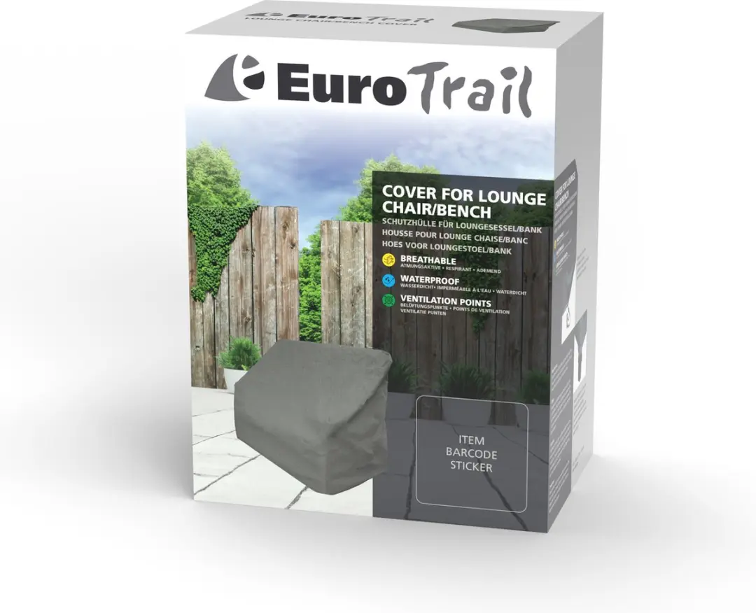 Eurotrail Cantonic Waterdichte Loungebankhoes 200x90x100cm Grijs - afbeelding 2 van 5