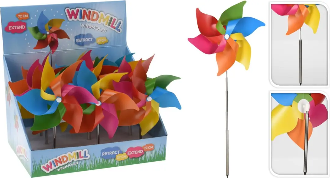 Koopman Windmolen uitschuifbaar 72 cm - Multicolor - afbeelding 2 van 3