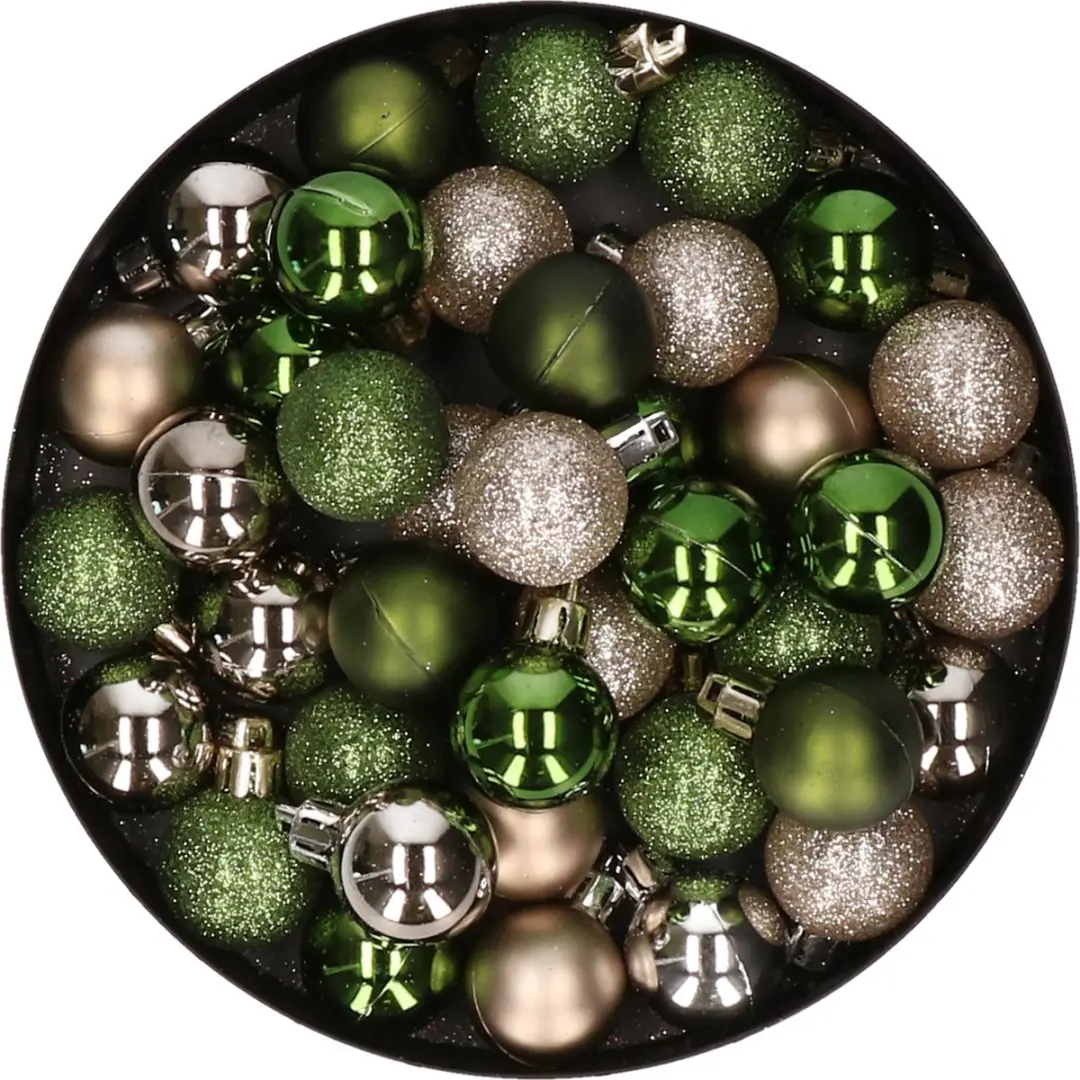 Kleine kunststof kerstballen 40x stuks