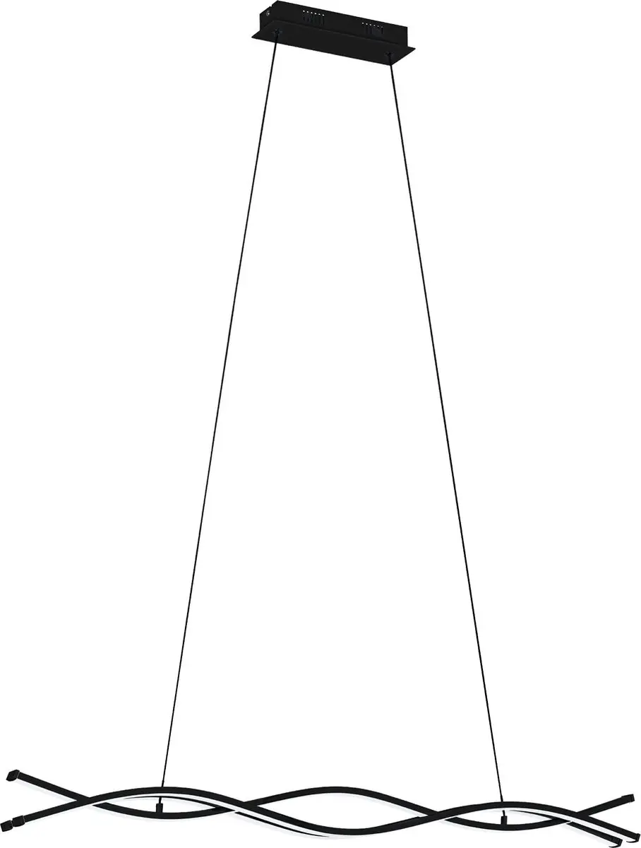 Eglo Lasana 3 Hanglamp 98.5cm Zwart/Wit - afbeelding 2 van 6
