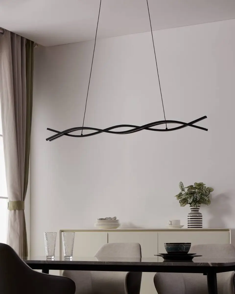 Eglo Lasana 3 Hanglamp 98.5cm Zwart/Wit - afbeelding 5 van 6