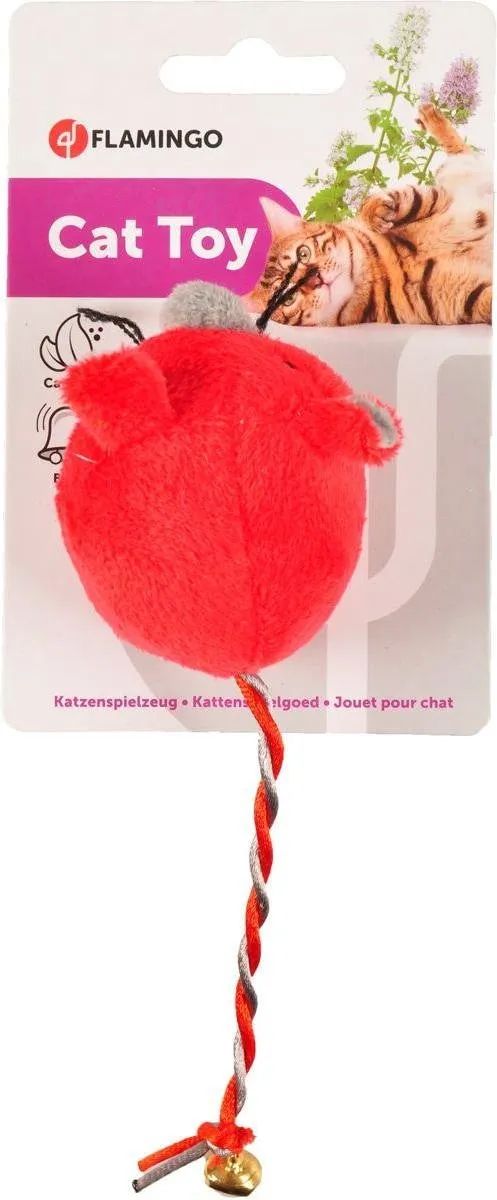 Flamingo Jerry Muis met Bel - Rood