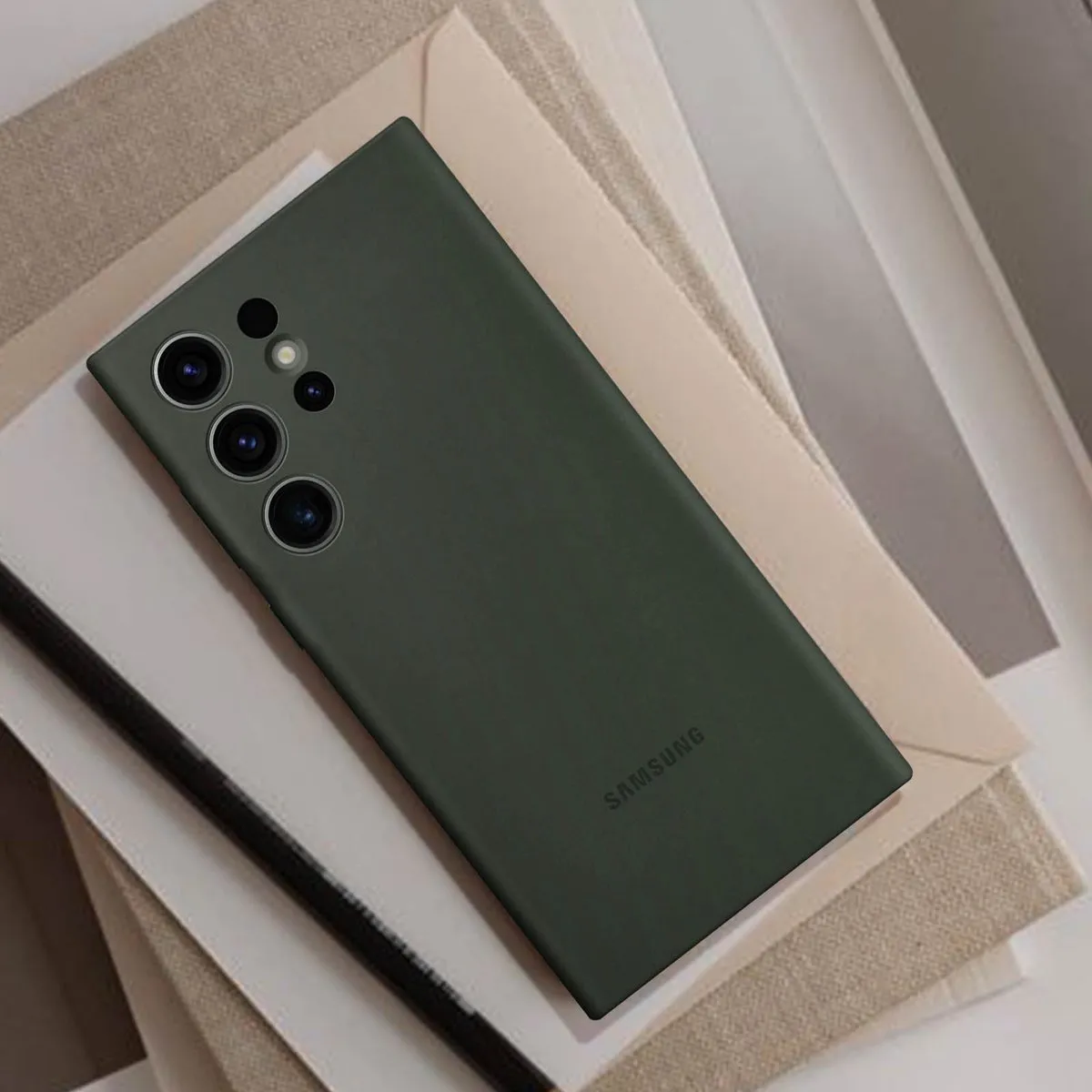 Samsung Siliconen Hoesje S23 Ultra - Khaki - EF-PS918TGEGWW