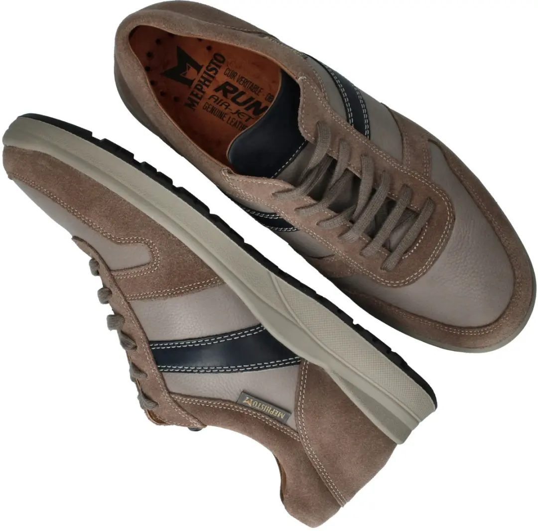 Mephisto Vito Sneakers - Heren - Taupe - Maat:41½ - afbeelding 4 van 6