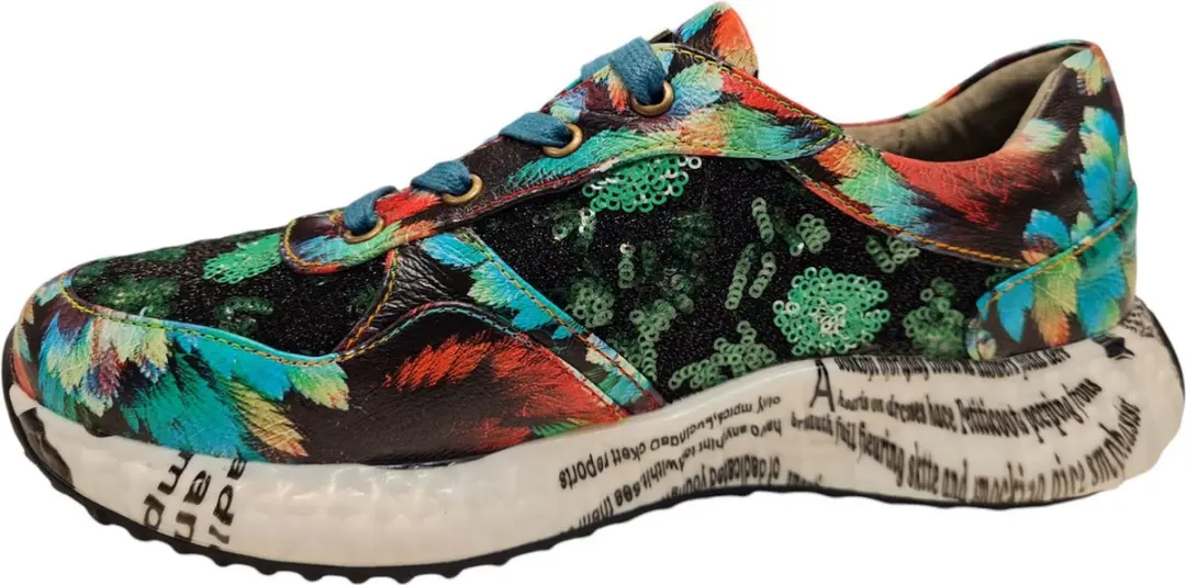Laura Vita Burton 45 Kaki Dames Sneakers - Groen 40 - afbeelding 4 van 4