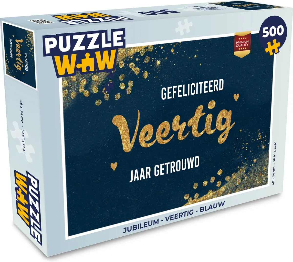 PuzzleWow Gefeliciteerd Veertig Jaar Getrouwd Legpuzzel 500 Stuks