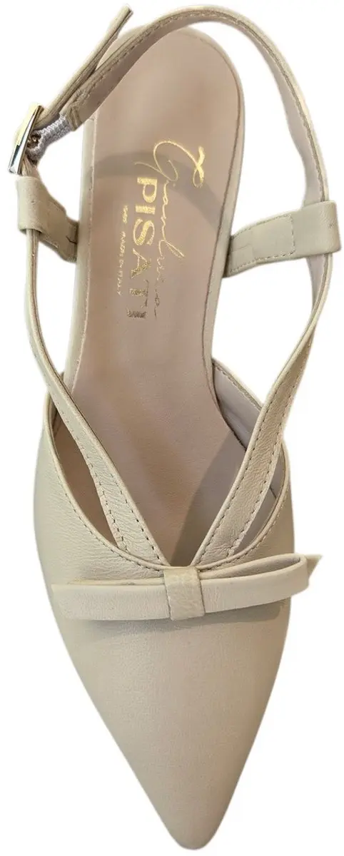 Gianluca Pisati Anna Nappa Crema Slingbacks Wit 39 - afbeelding 2 van 4
