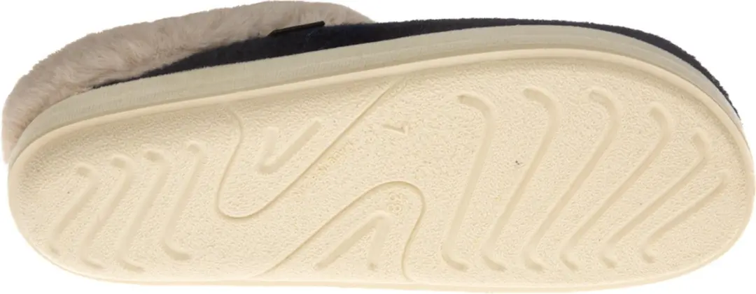 Q Fit Roan Blauwe Vilten Open Dames Pantoffels - Blauw - 40 - afbeelding 5 van 6