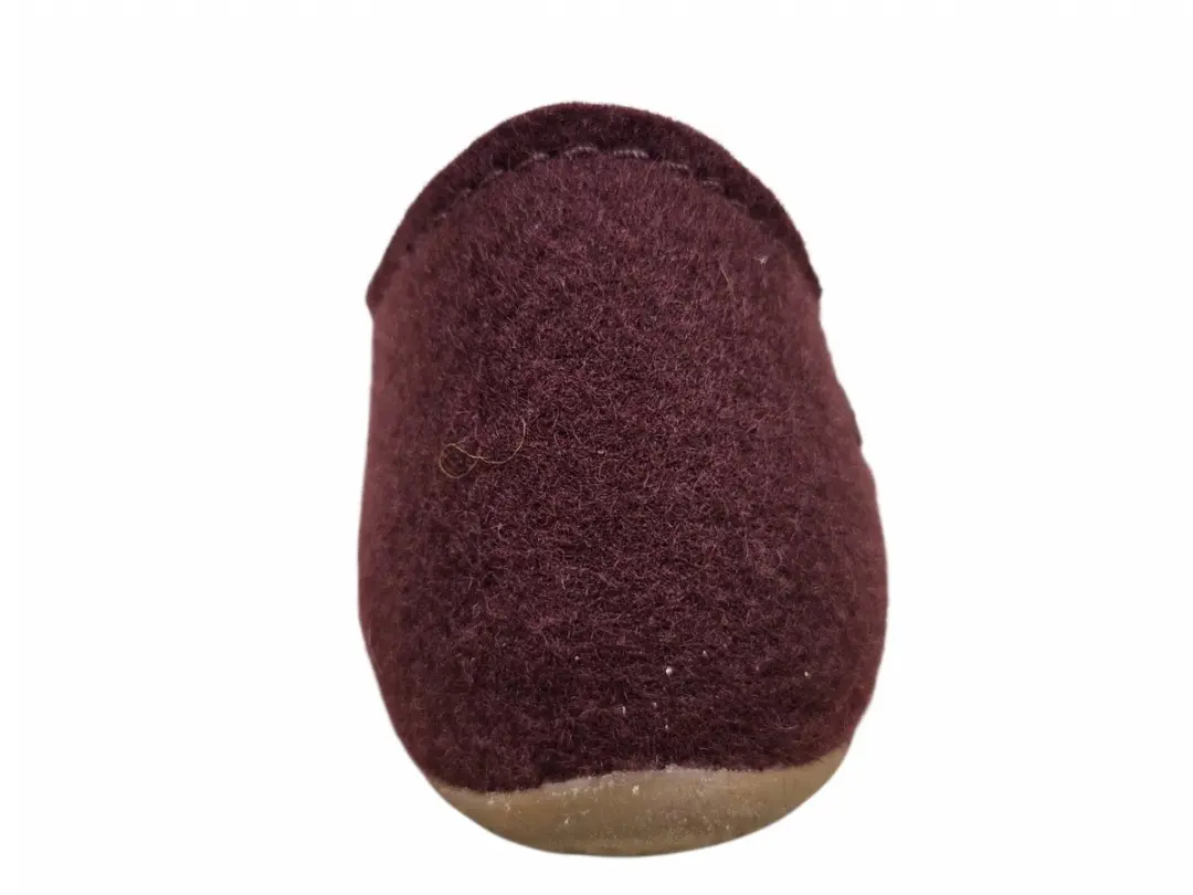 Haflinger Everest Focus 009 Bordeaux Pantoffels Dichte Sloffen Bordeaux Vilt Dames - Bordeaux - 39 - afbeelding 3 van 4
