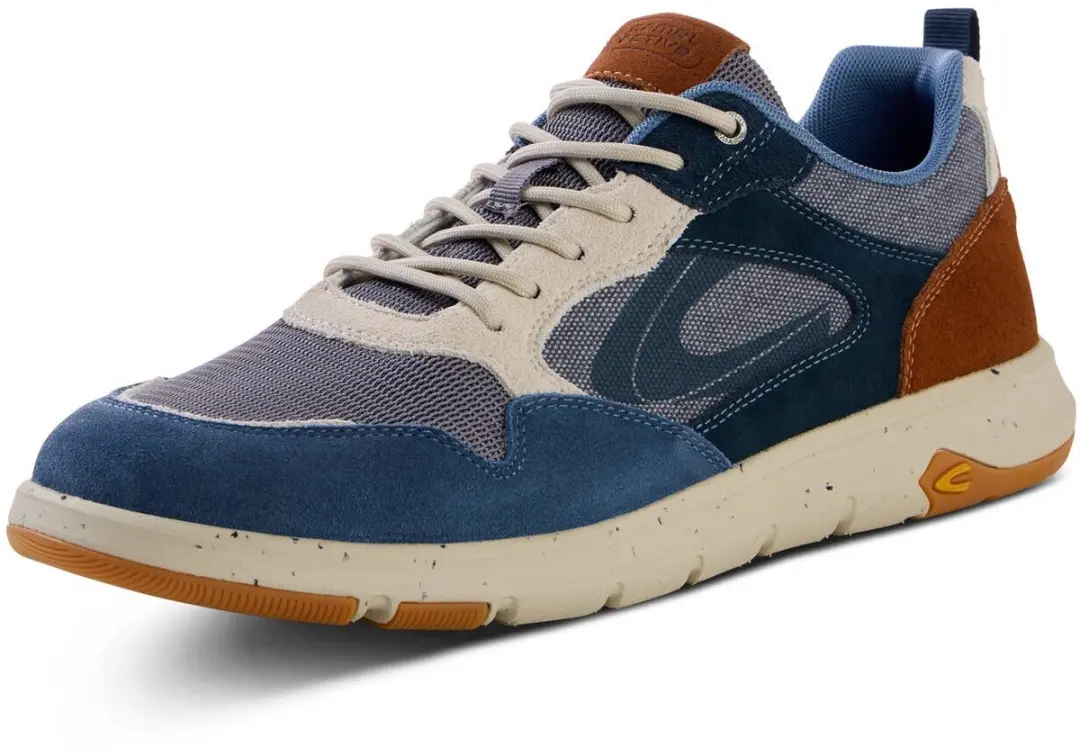 camel active Lichte sneakers van leer en textiel