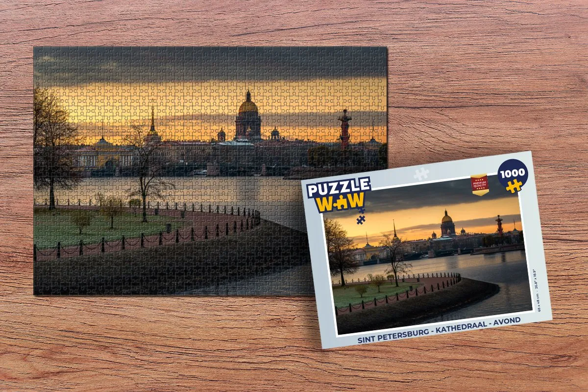 PuzzleWow Sint Petersburg Kathedraal Legpuzzel 1000 Stuks - Multicolor