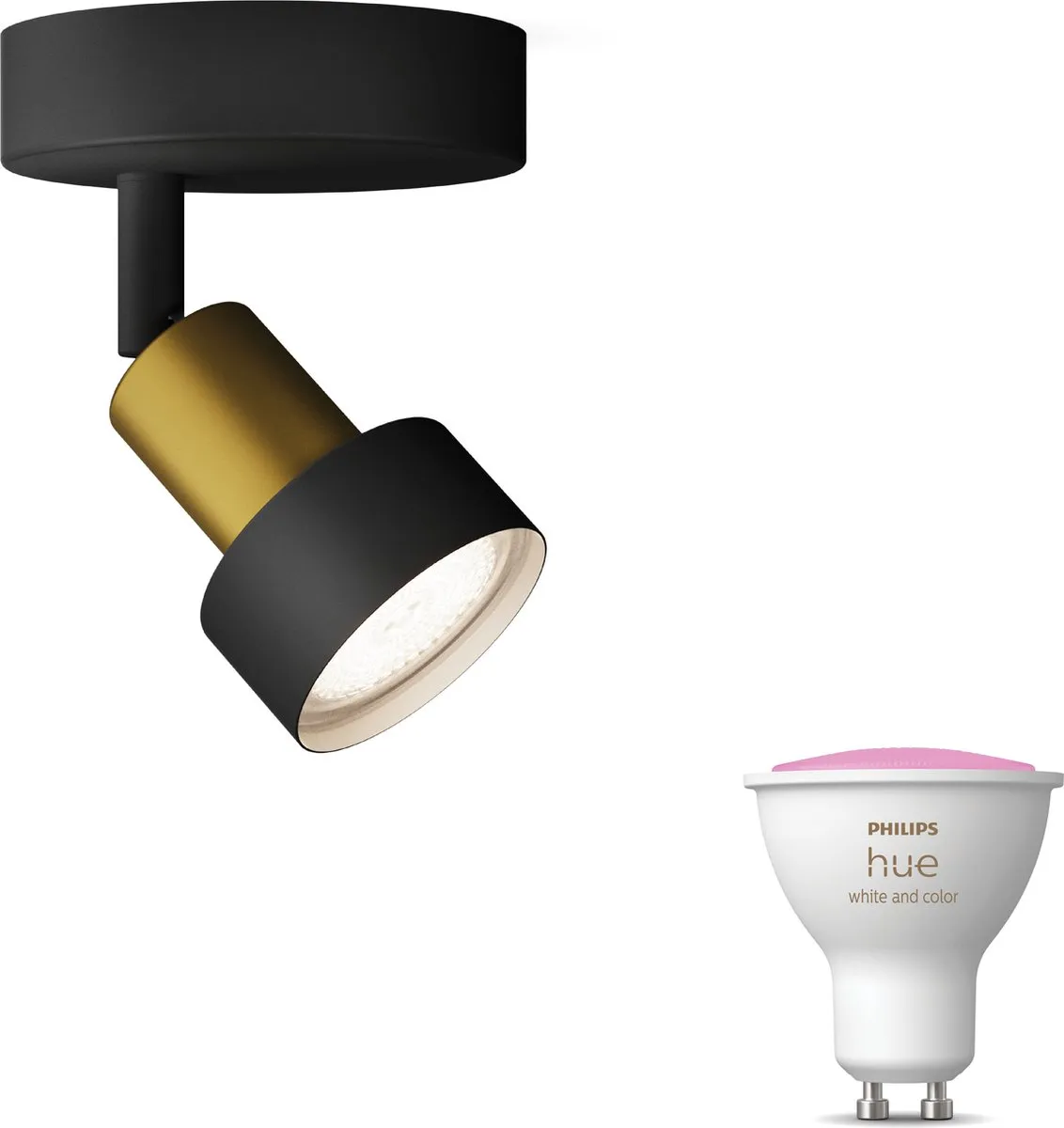 Philips Hue Conduit Opbouwspot Zwart/Goud