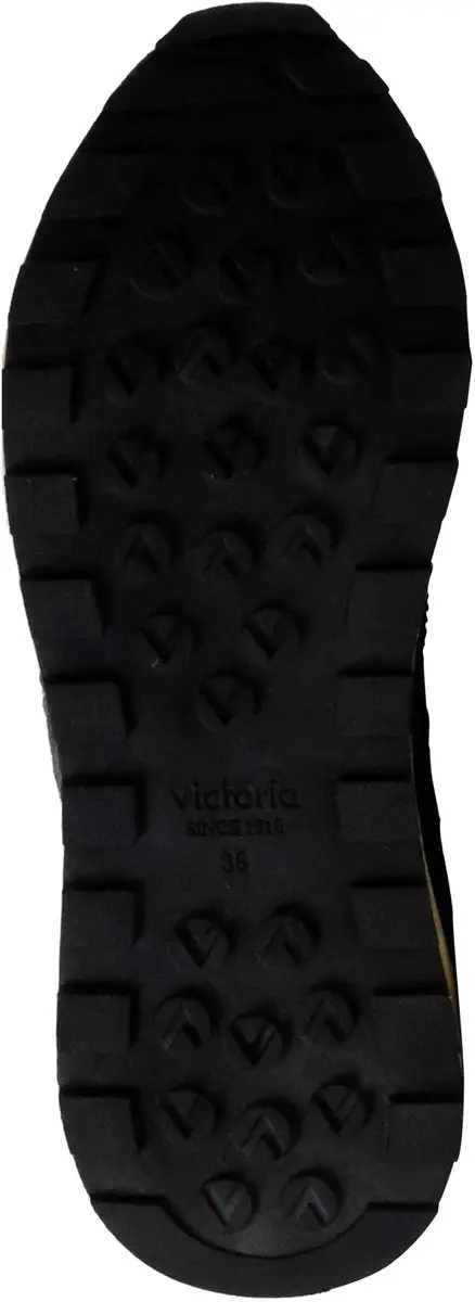 Victoria Luna Lage Leren Damessneakers - Zwart - afbeelding 5 van 6