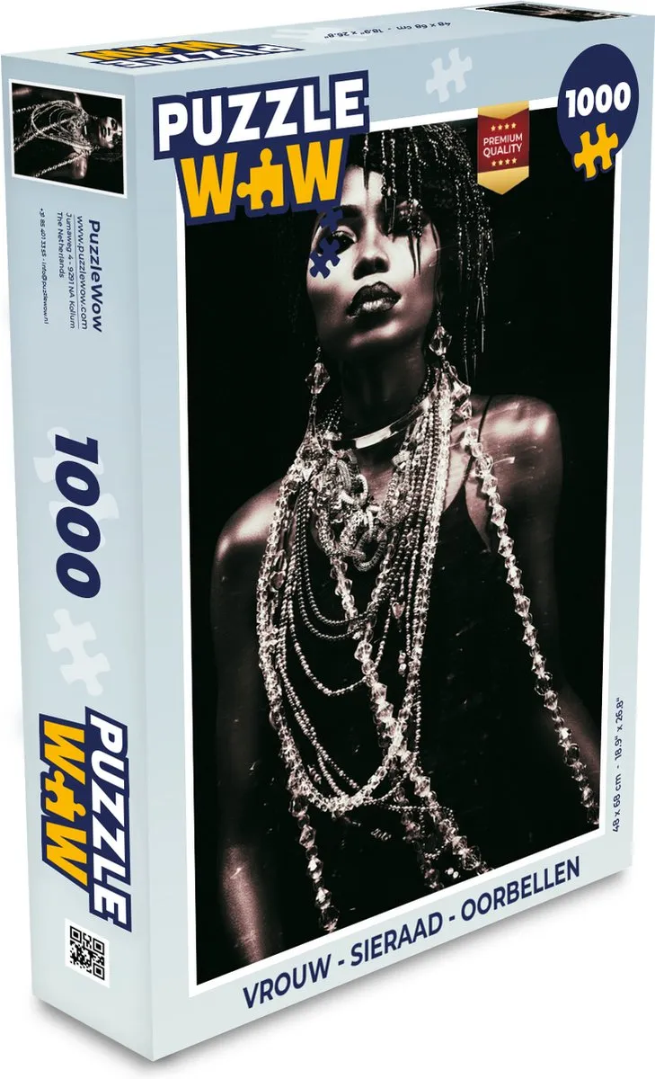 PuzzleWow Oorbellen Legpuzzel 1000 Stuks