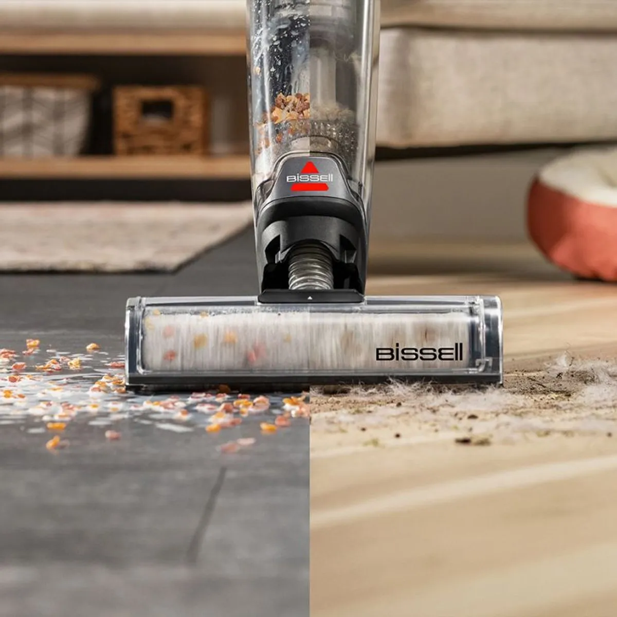 BISSELL CrossWave® OmniForce™ Select Vloerreiniger - Draadloze Stofzuiger met Dweilfunctie - Vlekkenreiniger voor Harde Vloeren - Snoerloze Steelstofzuiger - 2 in 1 Vacuum Cleaner met LED - Extra Krachtig 31aW - ZeroGap Technologie™ - 3912N