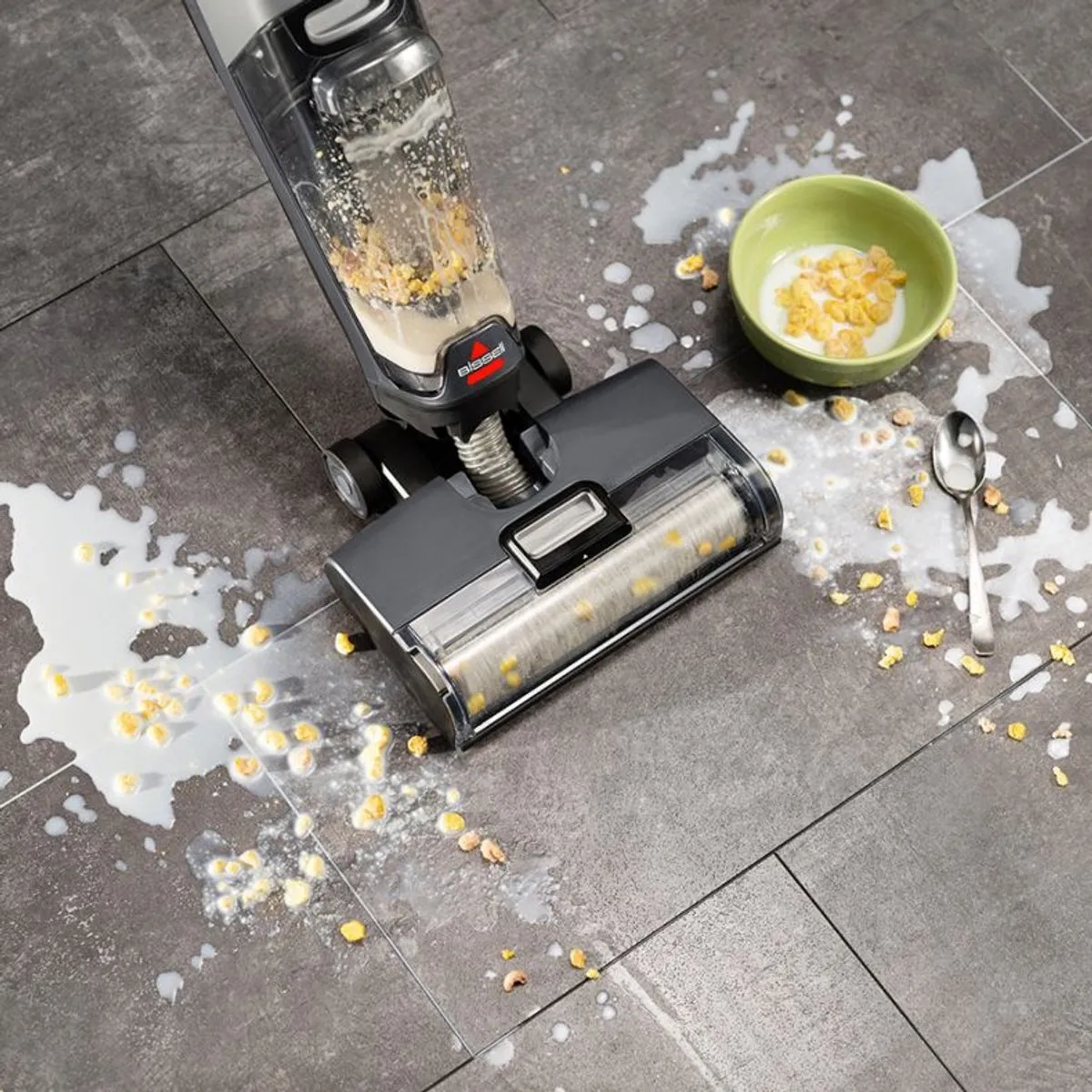 BISSELL CrossWave® OmniForce™ Select Vloerreiniger - Draadloze Stofzuiger met Dweilfunctie - Vlekkenreiniger voor Harde Vloeren - Snoerloze Steelstofzuiger - 2 in 1 Vacuum Cleaner met LED - Extra Krachtig 31aW - ZeroGap Technologie™ - 3912N