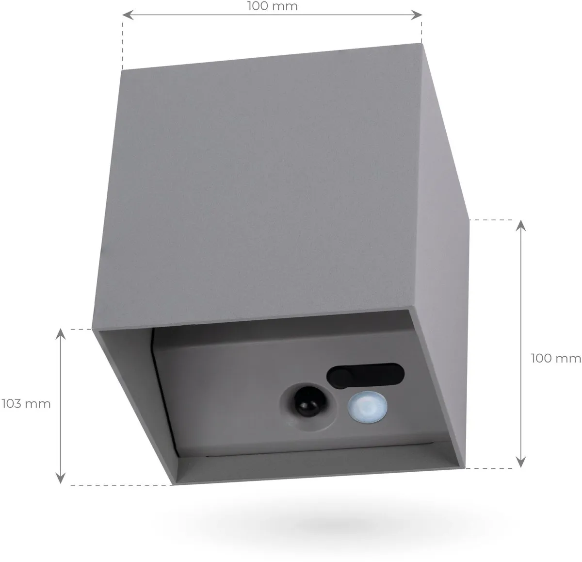 Ledvion Wandlamp met Sensor 2x - 4400mAh - Grijs - IP44