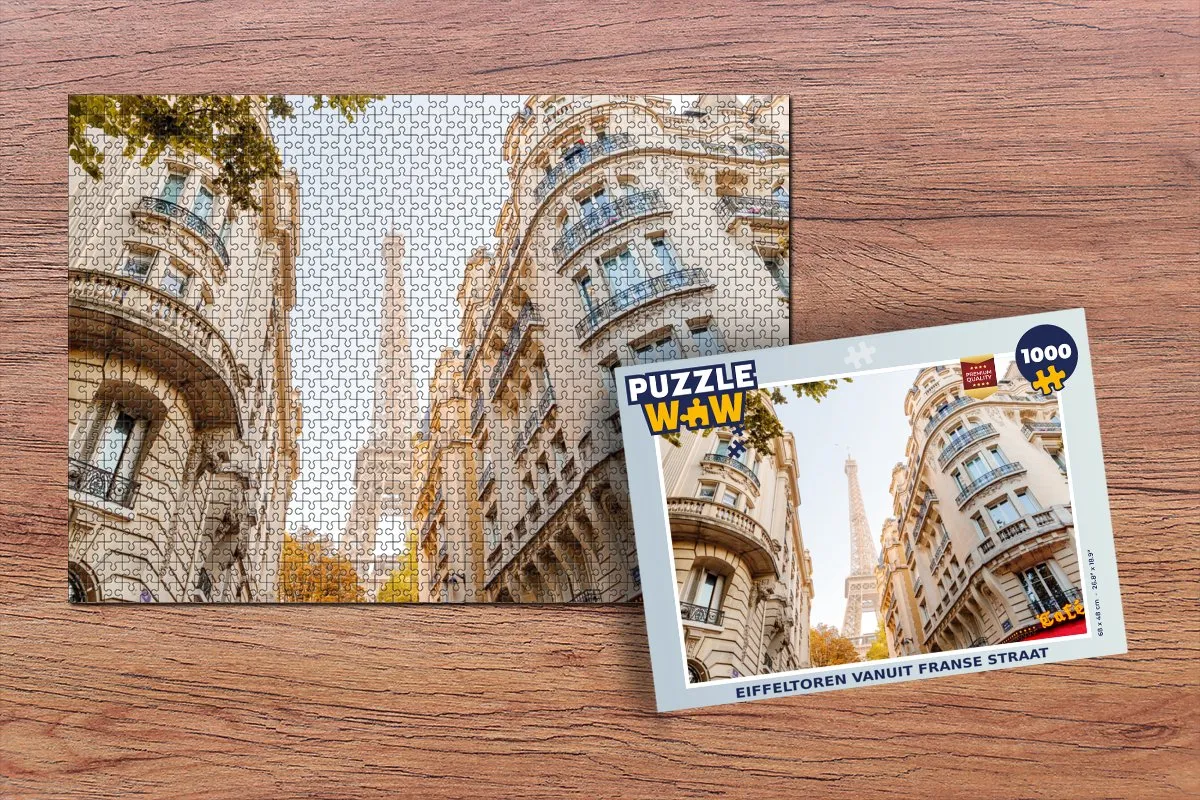 PuzzleWow Legpuzzel Eiffeltoren Parijs 1000 Stuks - Multicolor