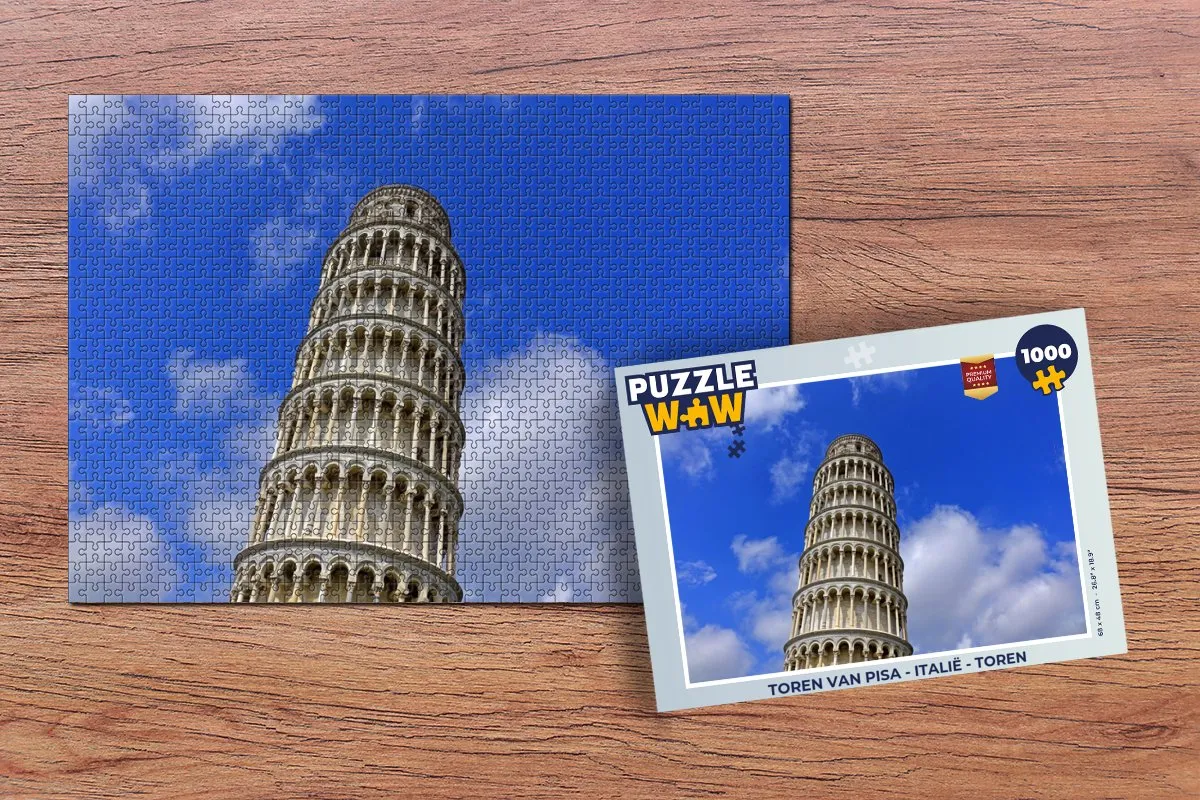 PuzzleWow Toren van Pisa Legpuzzel 1000 Stuks - Multicolor