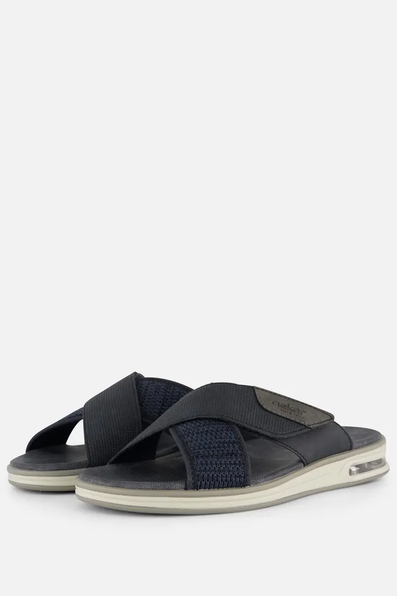 Rieker Knittecht Morelia Balti Slippers blauw - Maat 44