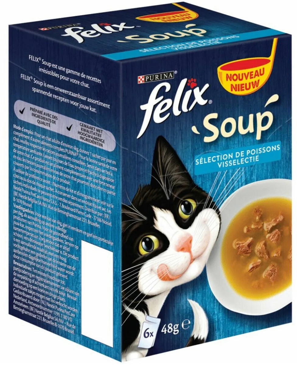 Felix Soup Vis Selectie 6x48g