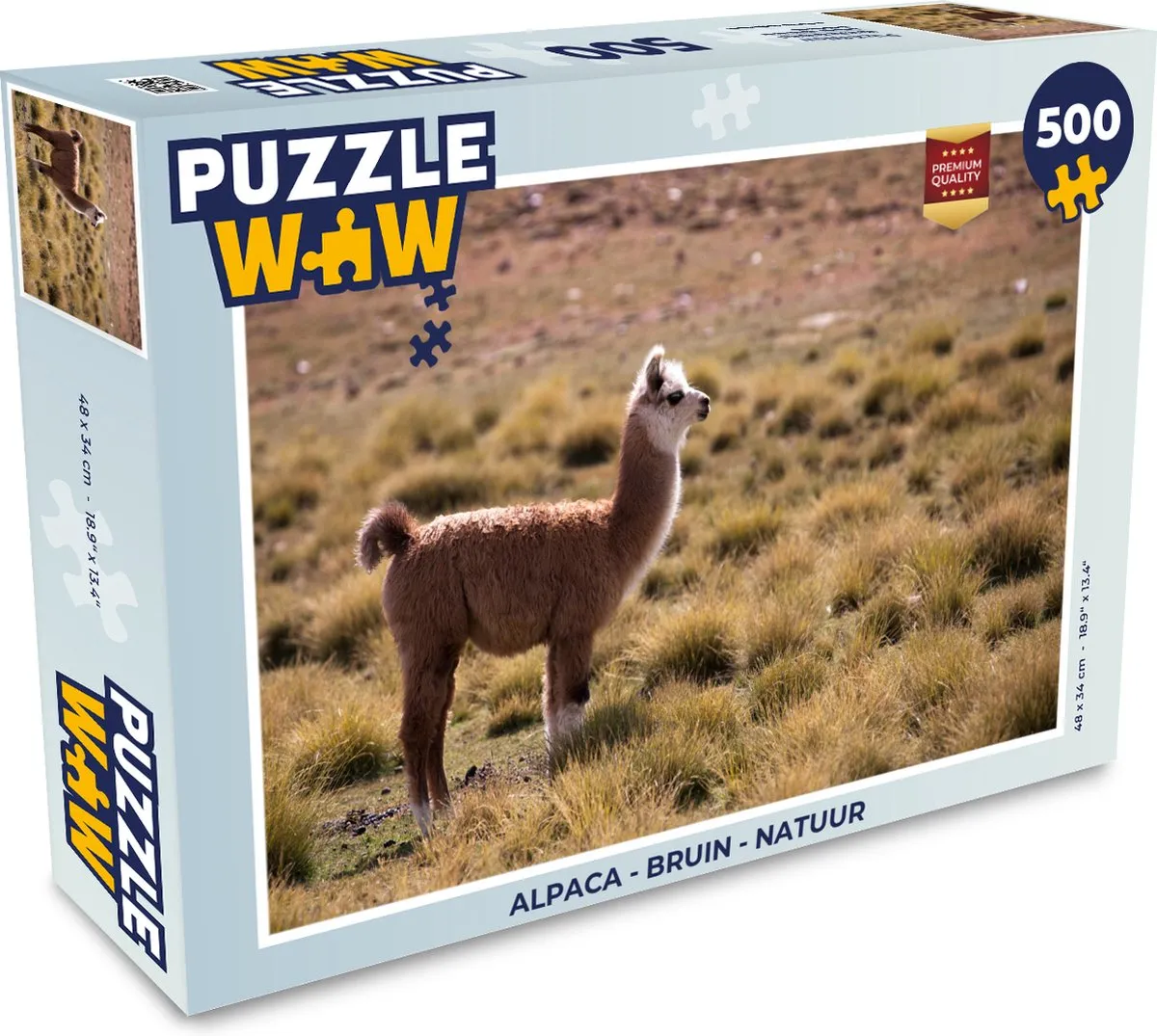 PuzzleWow Alpaca Legpuzzel 500 Stuks
