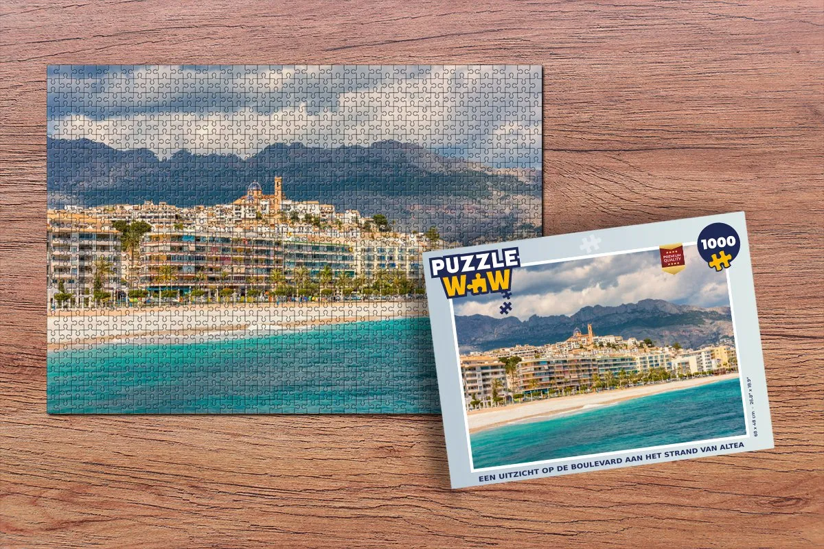 PuzzleWow Altea Boulevard Legpuzzel 1000 Stuks - Multicolor