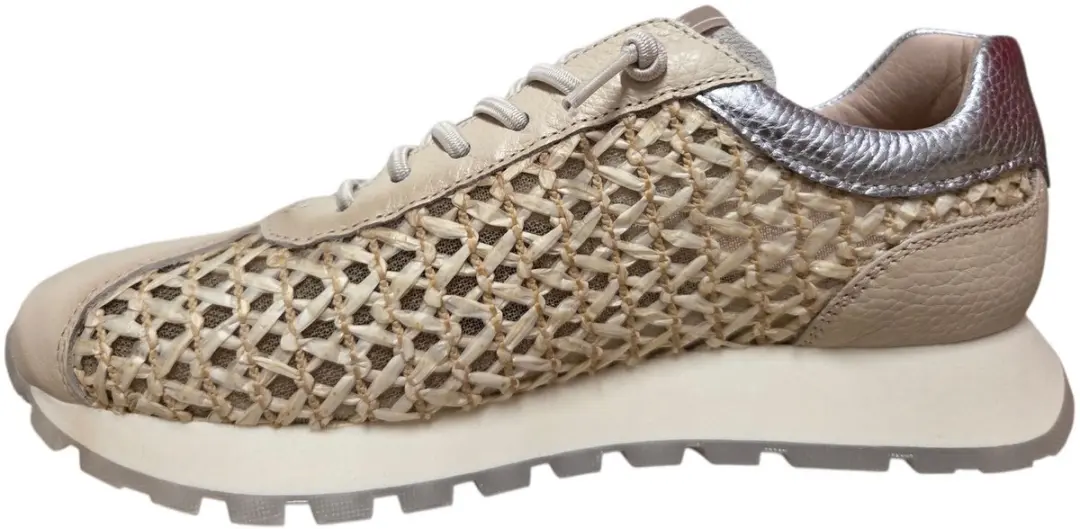 Hispanitas RHV264741 C004 Sneakers Beige Leer en Mesh Dames - Beige - 41 - afbeelding 5 van 6