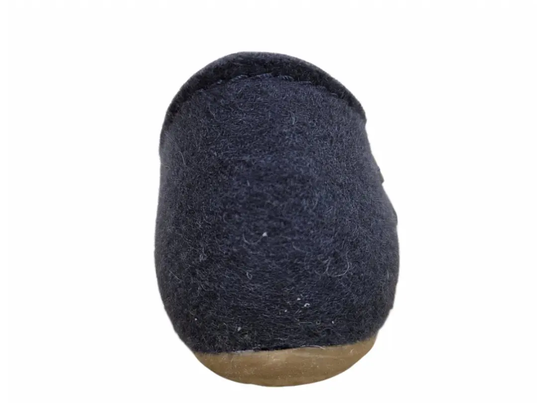 Haflinger Everest Focus 070 Mittelblau Pantoffels Dichte Sloffen Blauw Vilt Dames - Blauw - 39 - afbeelding 3 van 4