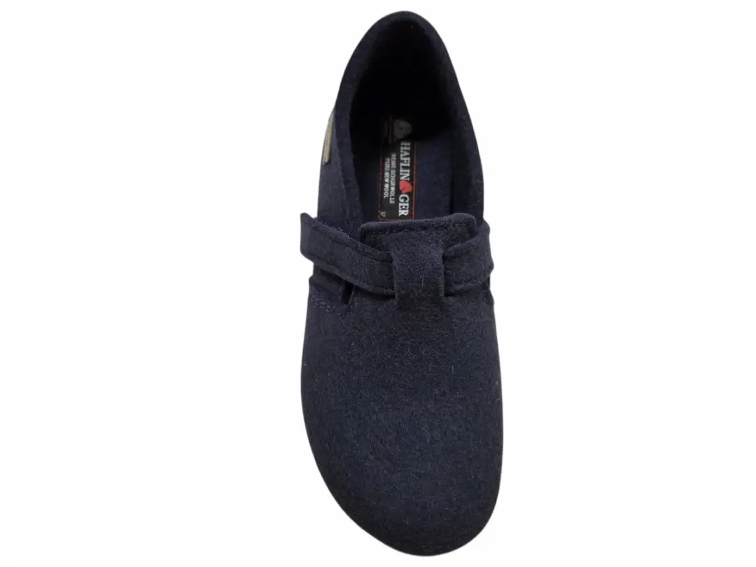 Haflinger Everest Focus 070 Mittelblau Pantoffels Dichte Sloffen Blauw Vilt Dames - Blauw - 39 - afbeelding 2 van 4