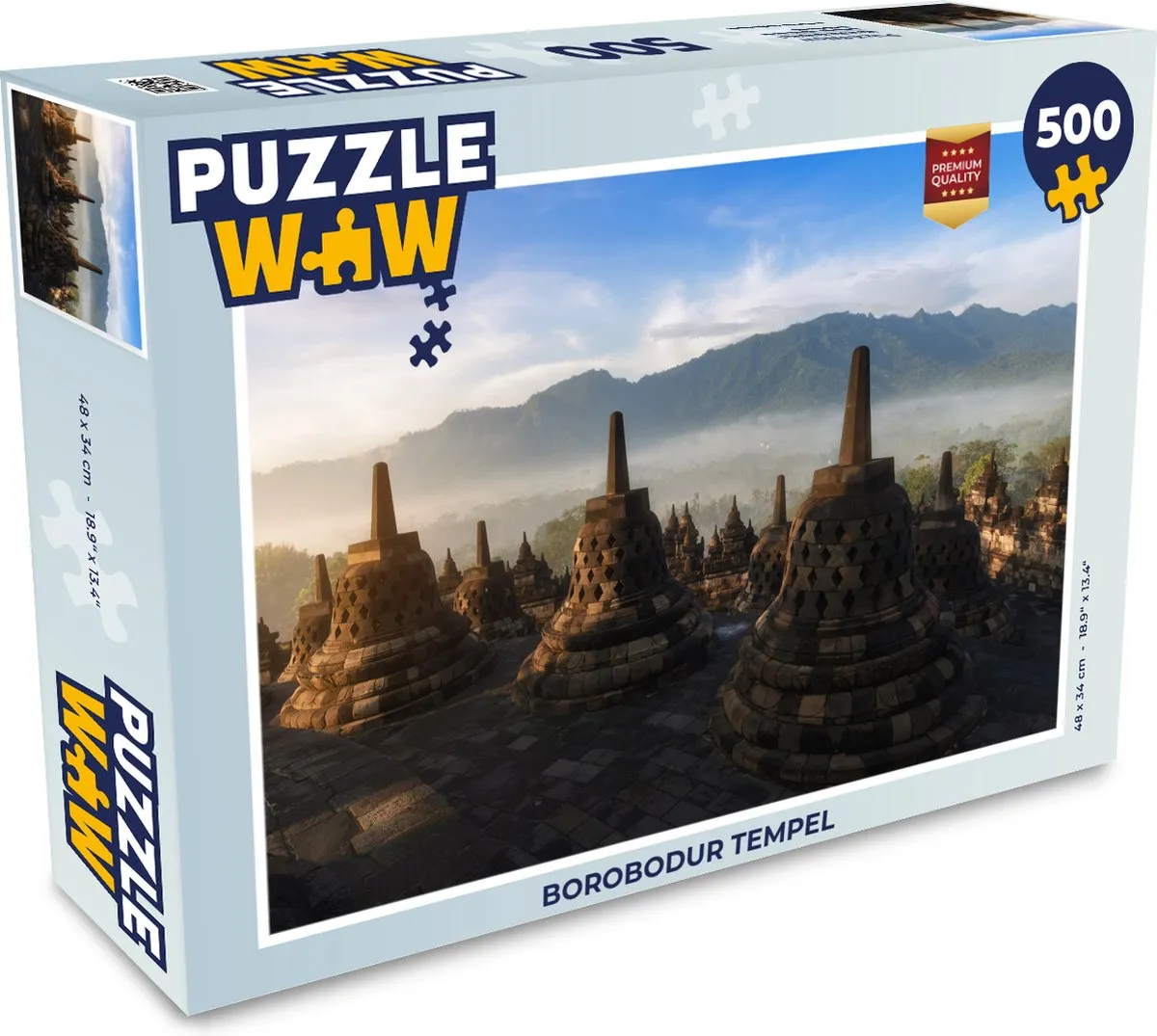 PuzzleWow Borobodur Tempel Legpuzzel 500 Stuks