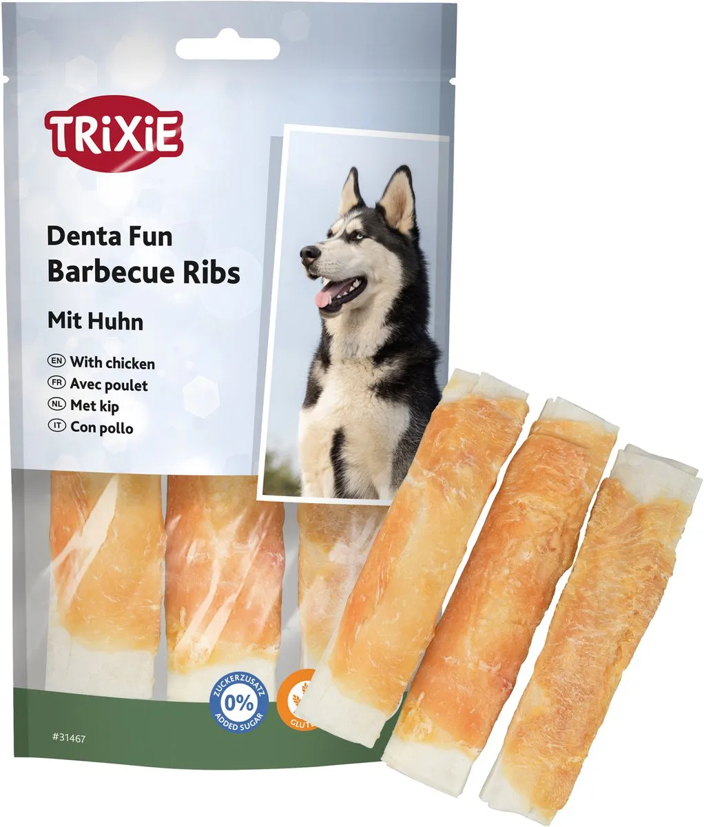 Trixie DentaFun Kip Barbecue Ribben