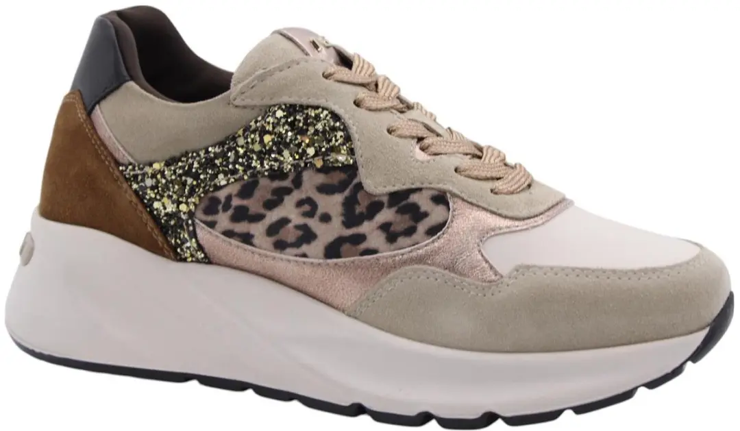 Sneakers Nerogiardini Velour Fluweel Melk 1039 Lunare T.Pluvia Dis