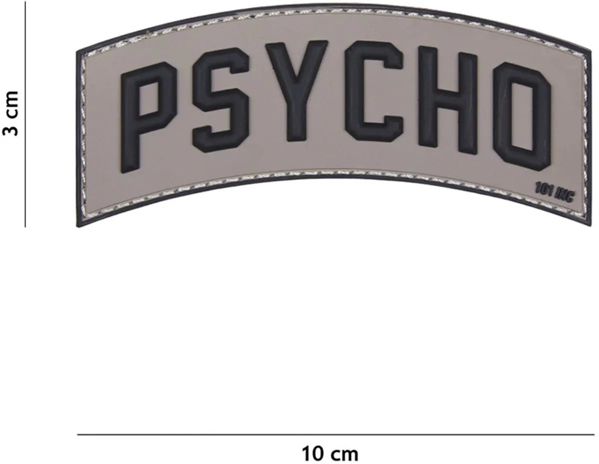 101 Inc Embleem 3D PVC Psycho Grijs