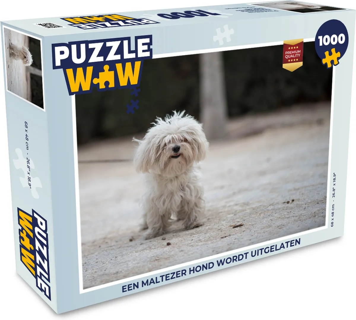 PuzzleWow Legpuzzel Maltezer Hond 1000 Stuks