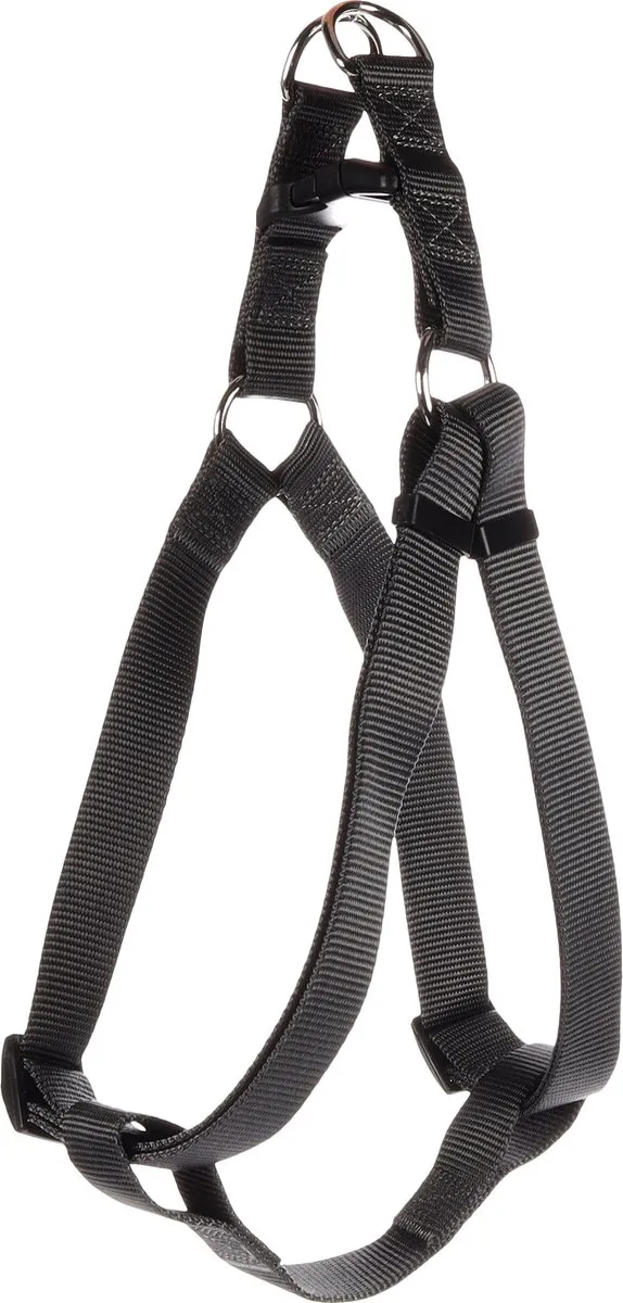 Flamingo Ziggi Step&go Hondenharnas - Donkergrijs S 25-45cm