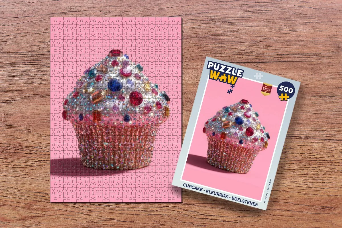 PuzzleWow Cupcake Legpuzzel 500 Stuks - Kleurrijk
