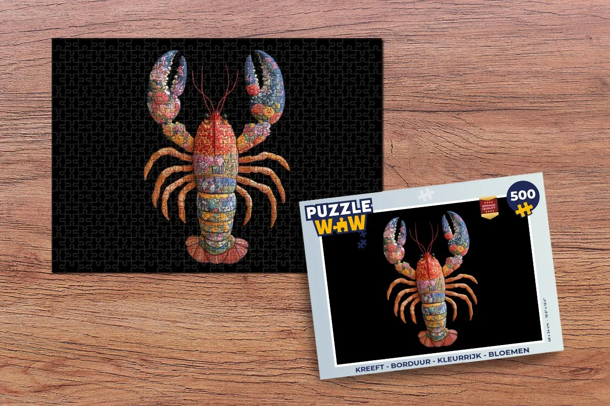 PuzzleWow Kreeft Borduur Legpuzzel 500 Stuks - MPN 8721169410074