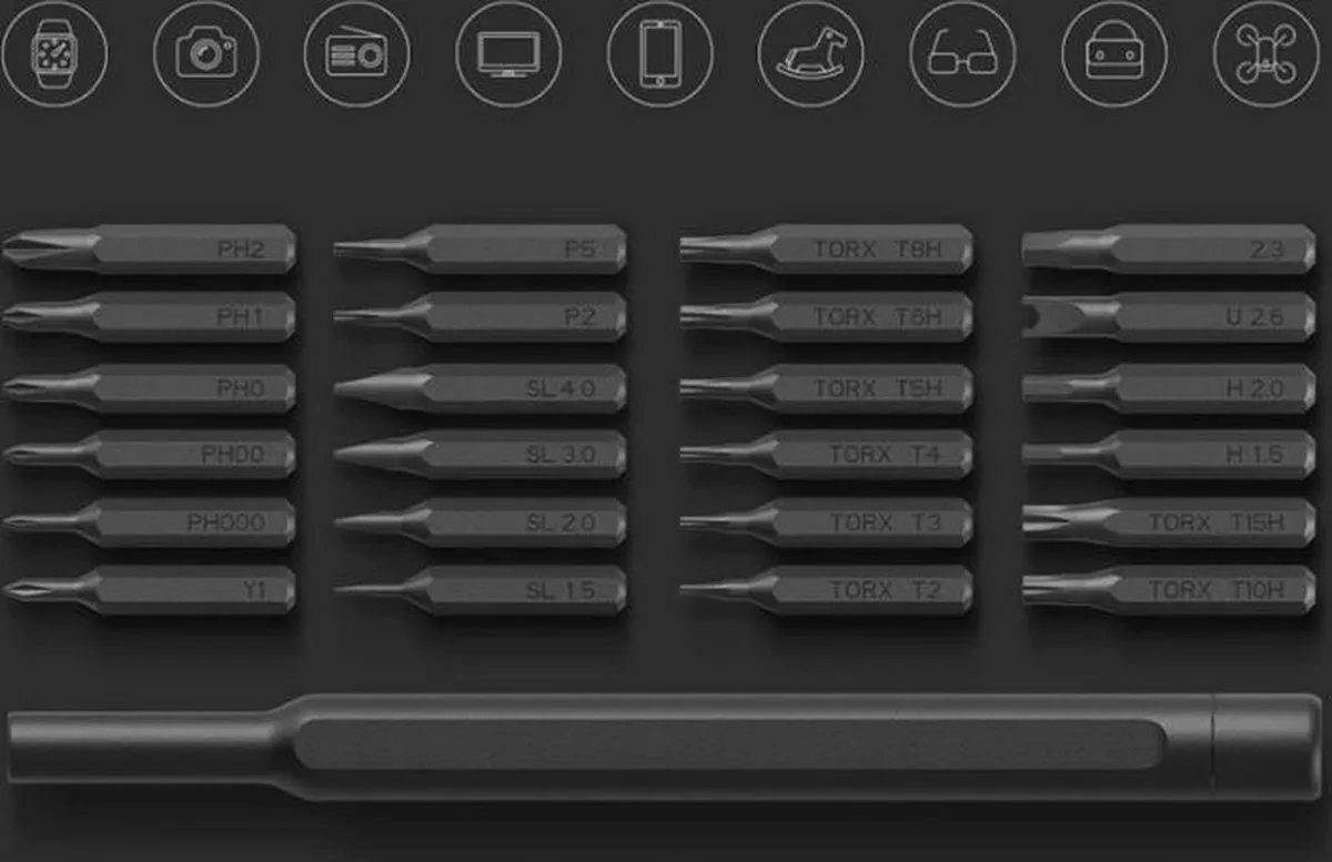 Xiaomi Mijia Wiha Precision Schroevendraaierset 24-delig - Transparant