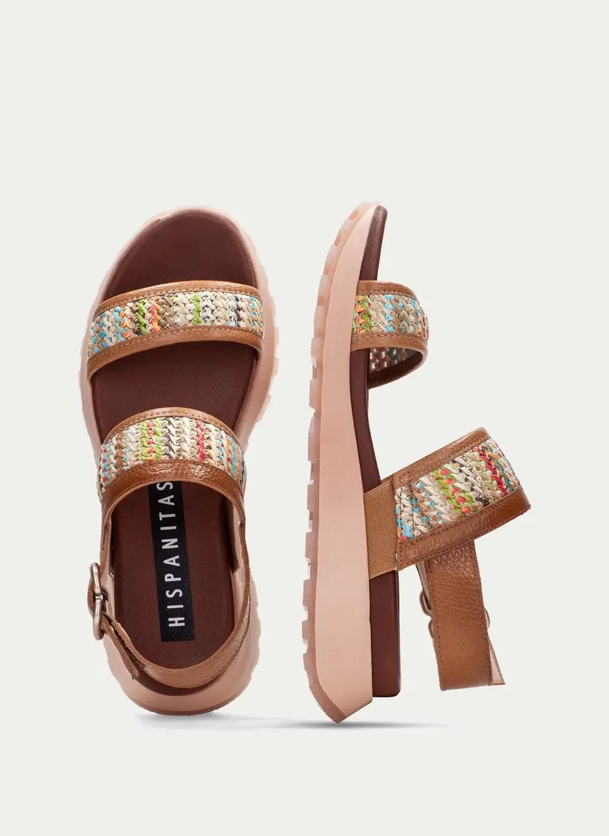 Hispanitas RHV264714 Dames Sandalen - Cognac Multicolor - afbeelding 2 van 5