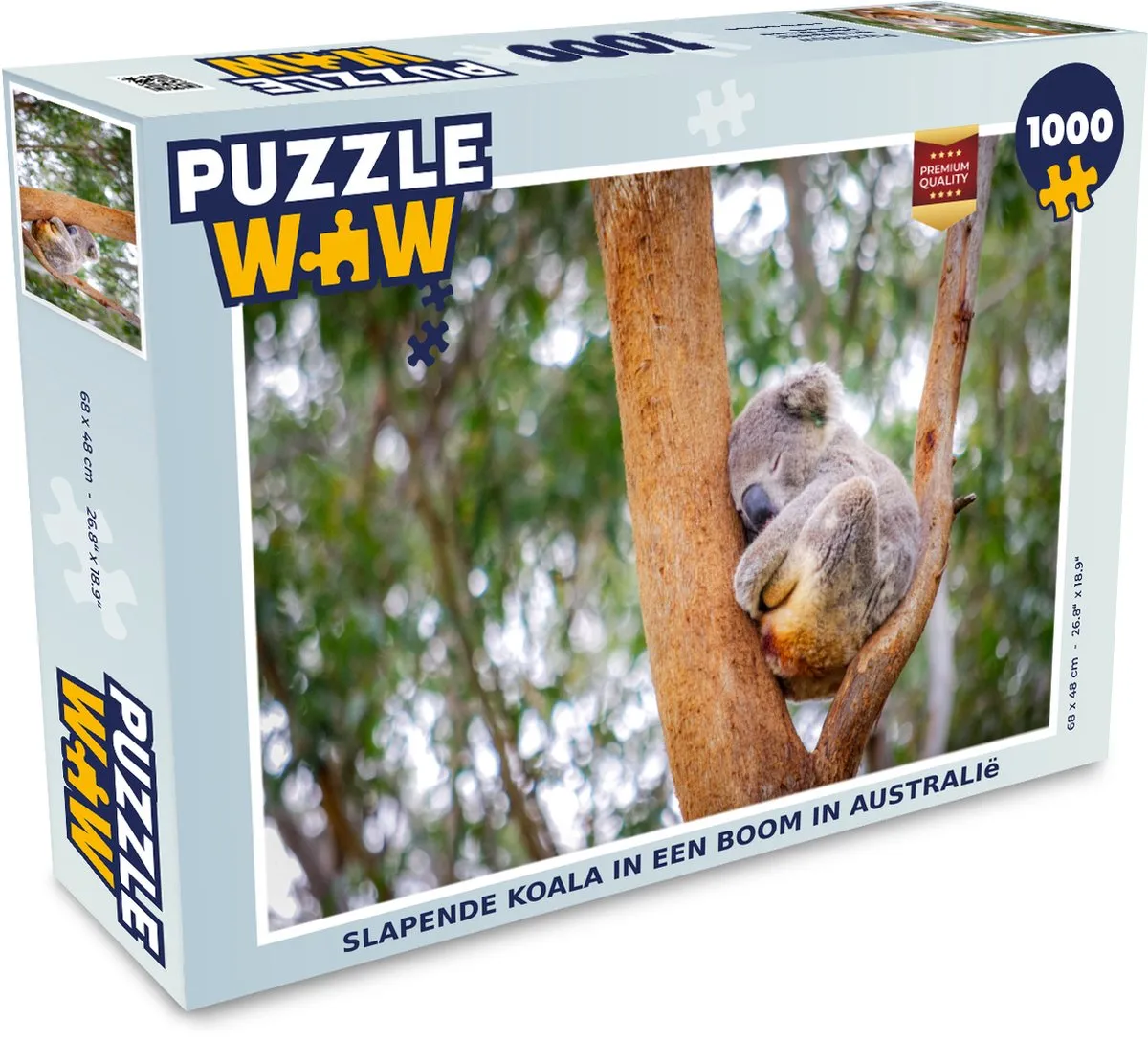 PuzzleWow Legpuzzel Slapende Koala Boom Australië 1000 Stuks