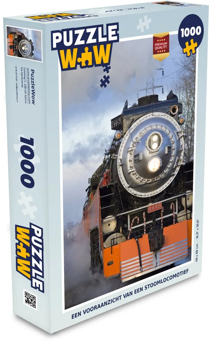 PuzzleWow Legpuzzel Stoomlocomotief 1000 Stuks - Multicolor