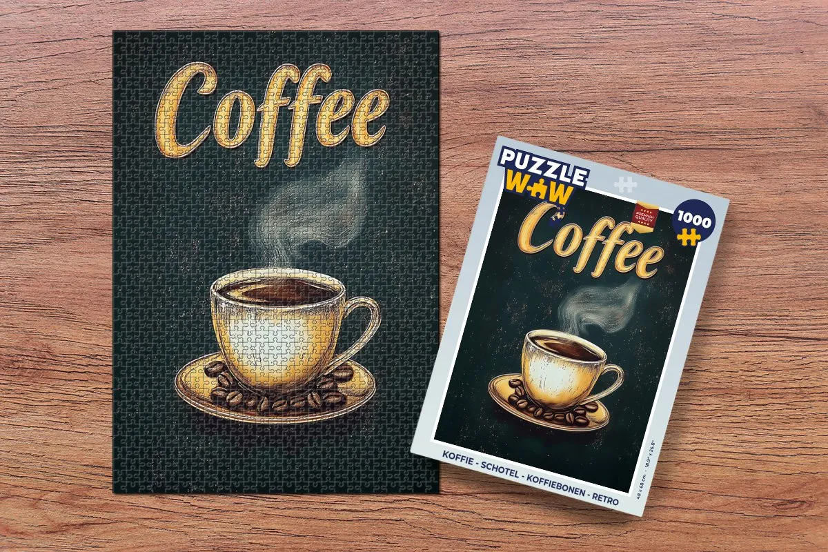 PuzzleWow Retro Koffie Legpuzzel 1000 Stuks - MPN 8721373926149