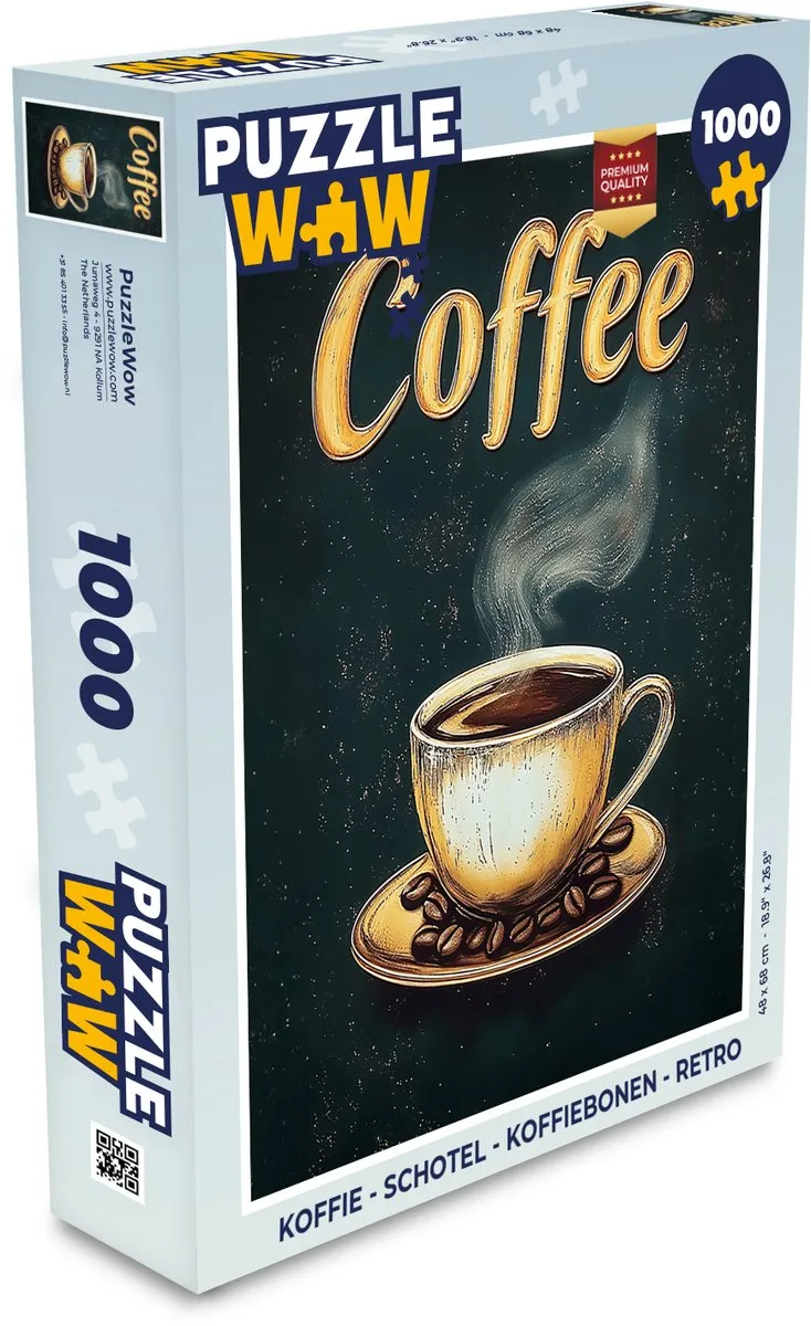 PuzzleWow Retro Koffie Legpuzzel 1000 Stuks - MPN 8721373926149