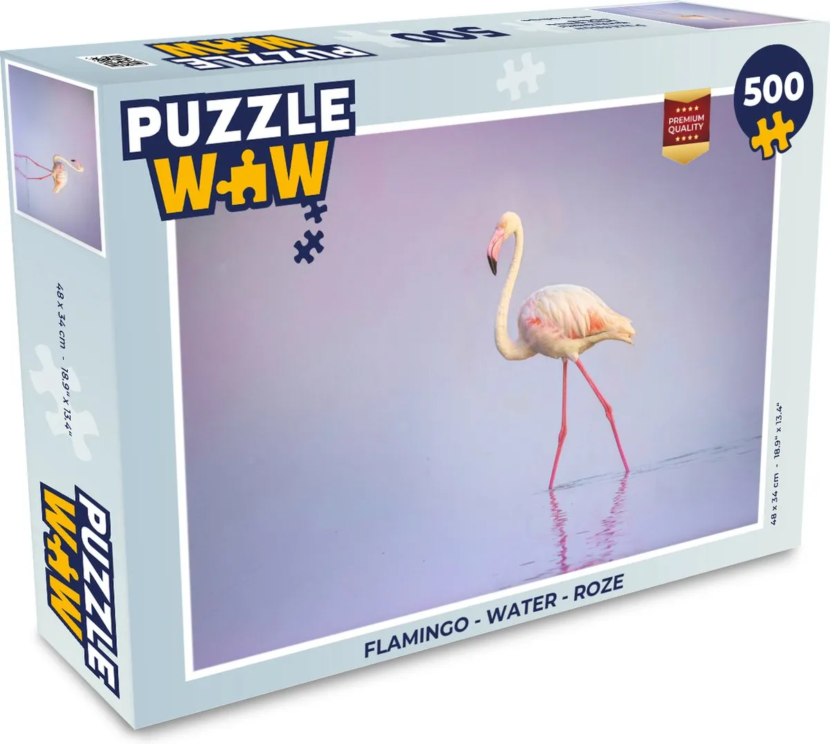 PuzzleWow Flamingo Water Legpuzzel 500 Stuks