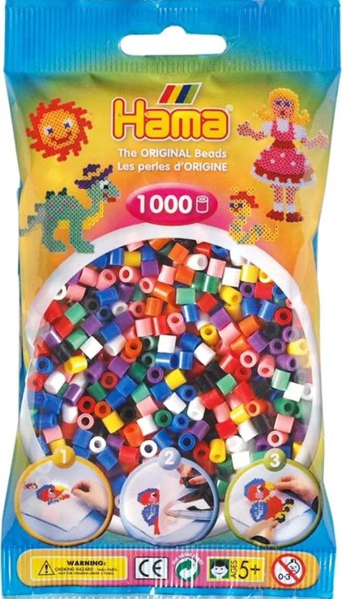 Hama Strijkkralen 500 Stuks - Gemengde kleuren