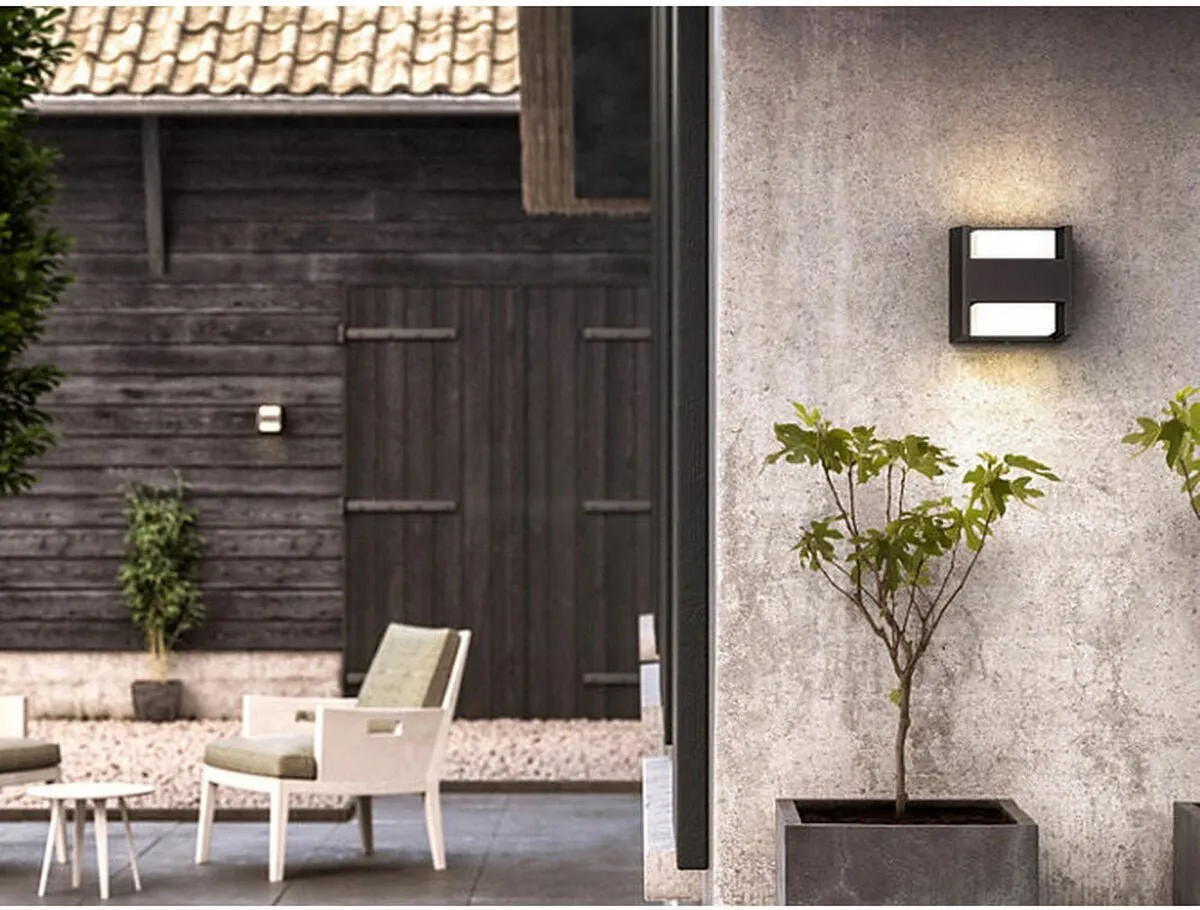 Philips Arbour Muurlamp - Warmwit - Smaal - Grijs
