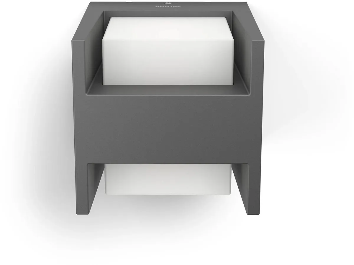Philips Arbour Muurlamp - Warmwit - Smaal - Grijs
