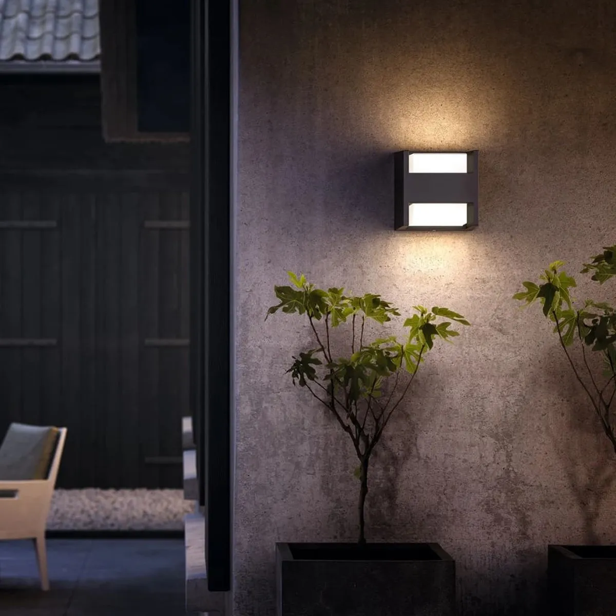 Philips Arbour Muurlamp - Warmwit - Smaal - Grijs - afbeelding 6 van 6